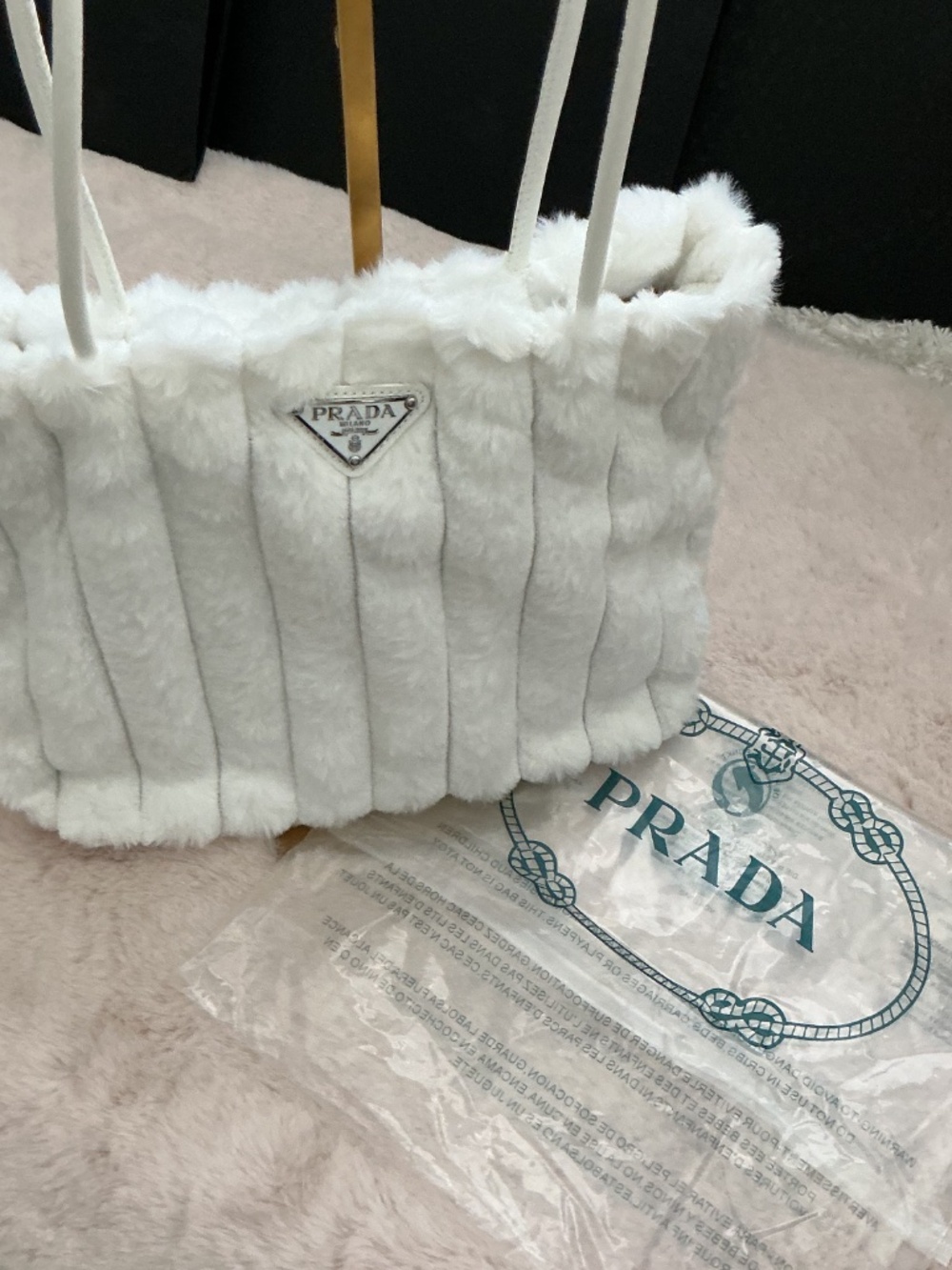 Prada Fur Shoulder Bag Authentic GWP ITEM - Picture 10 of 13